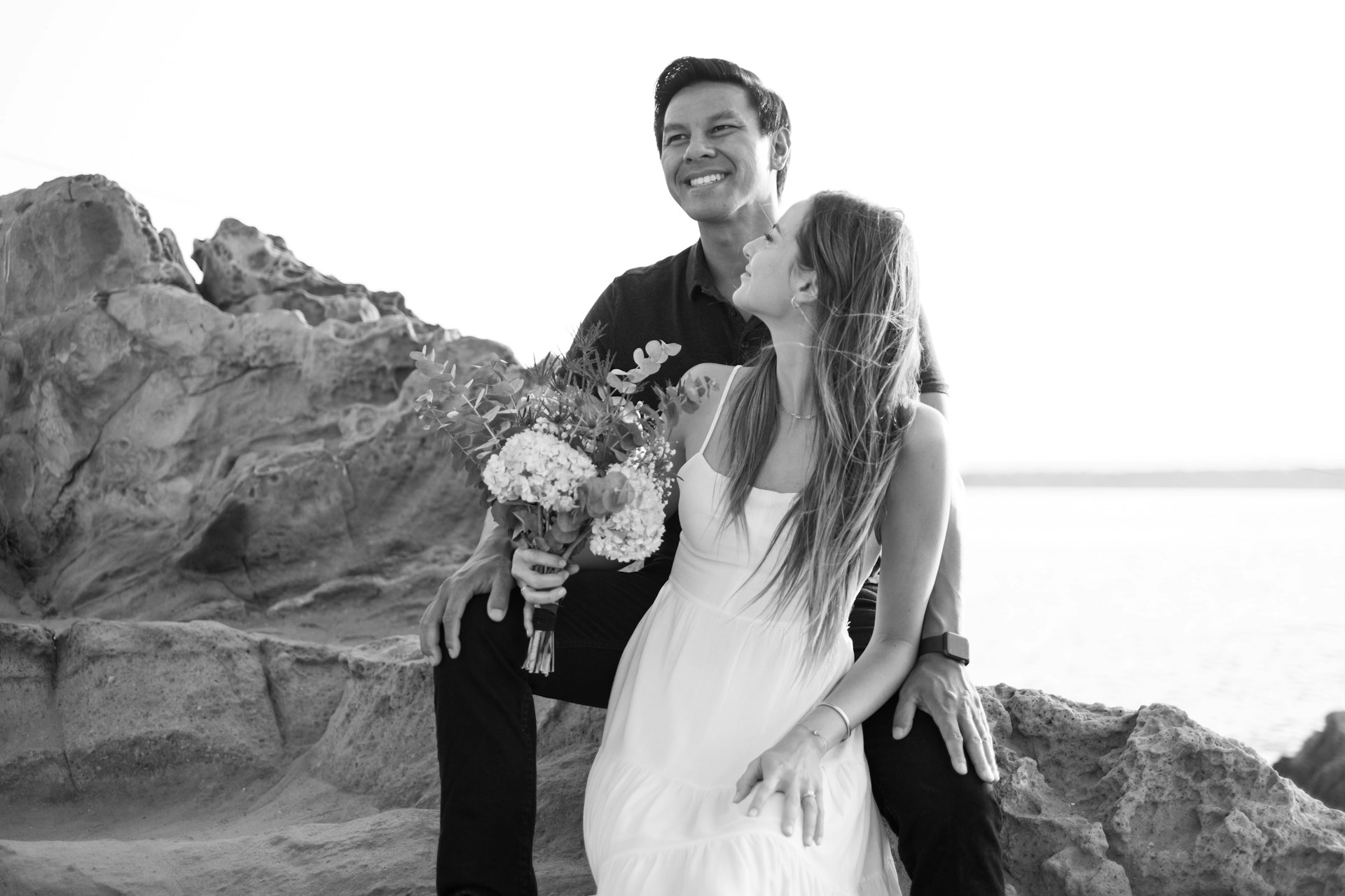 a man and woman posing for a picture